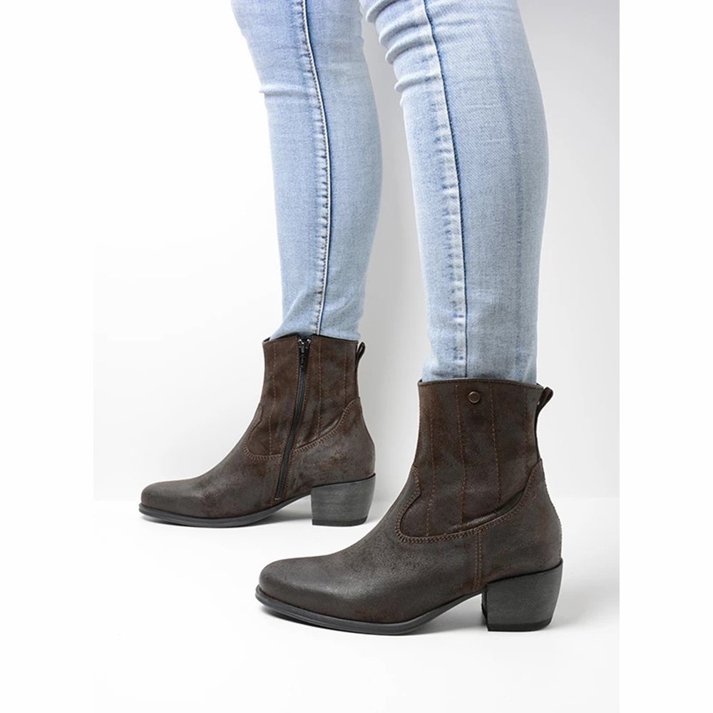 Brown Wolky Lubbock Women's Cowboy Boots | DYUA80496