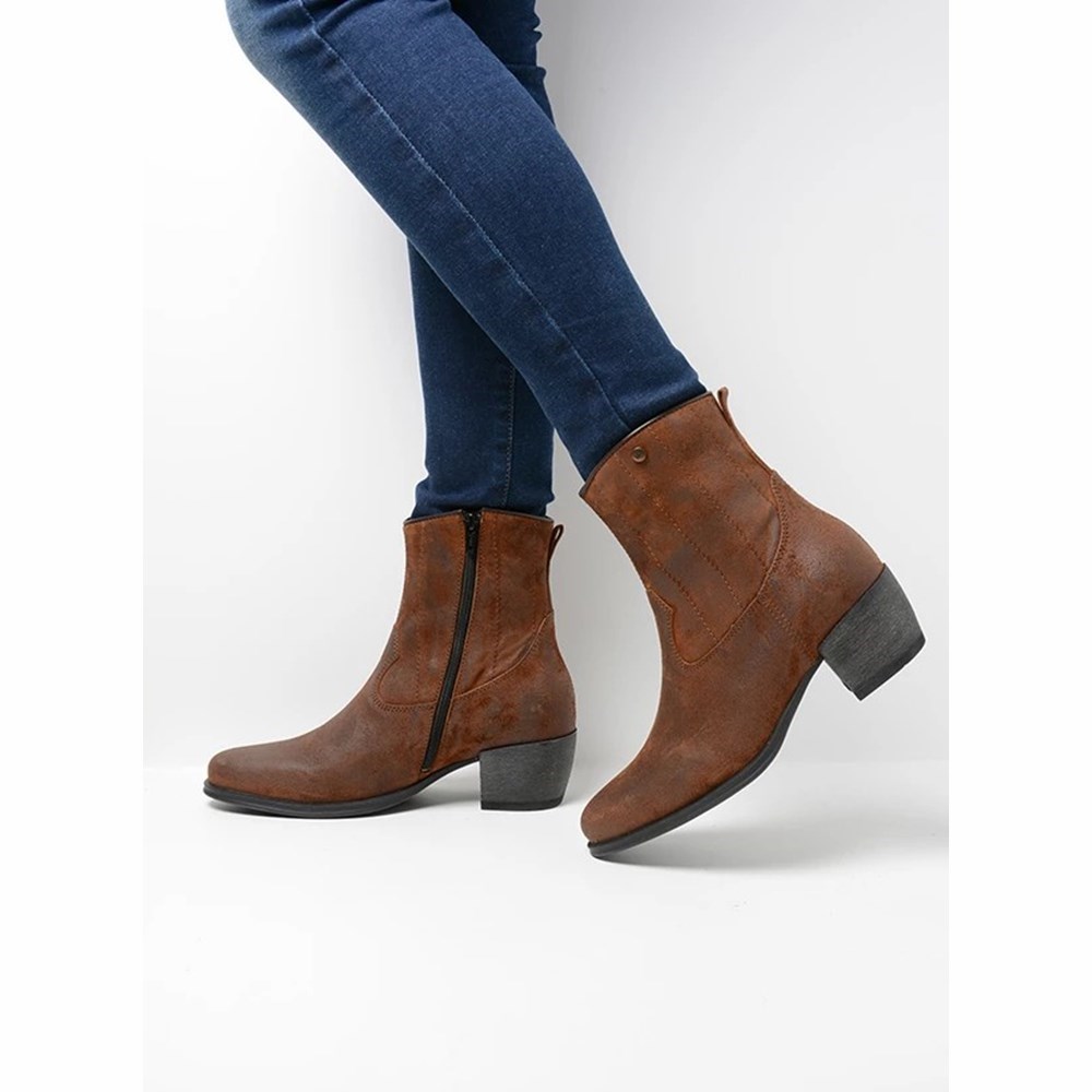 Brown Wolky Lubbock Women's Cowboy Boots | HBWV89351