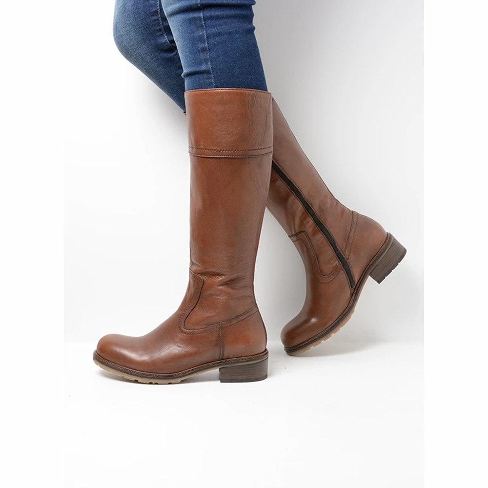 Brown Wolky Moher Women's High Boots | CZIR75892