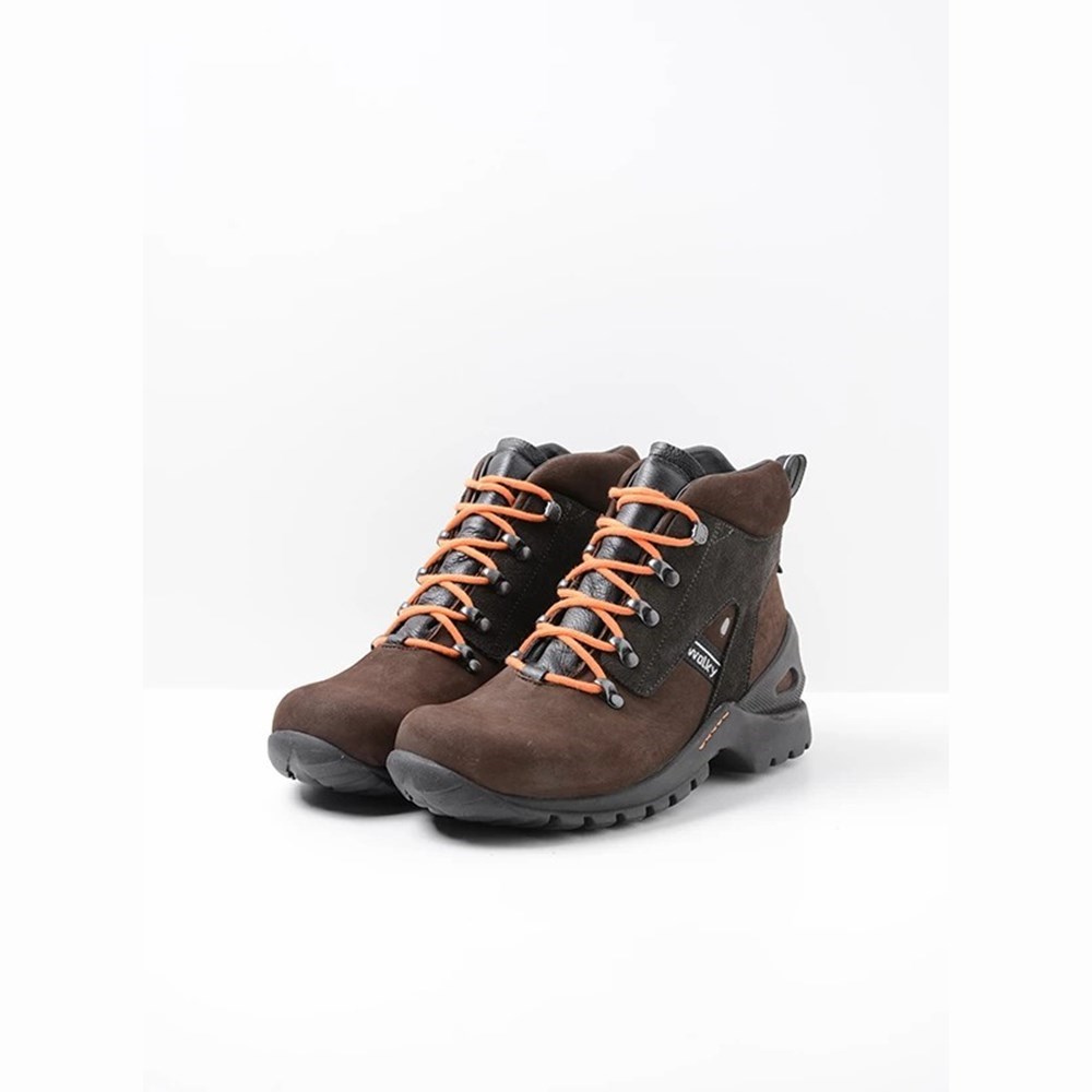 Brown Wolky Traction Wp Women's Lace Up Shoes | ZEVG85643