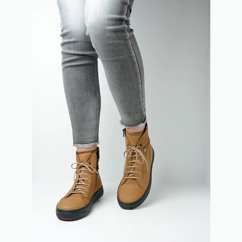 Brown Wolky Wheel Women's Lace Up Shoes | HRVM28713