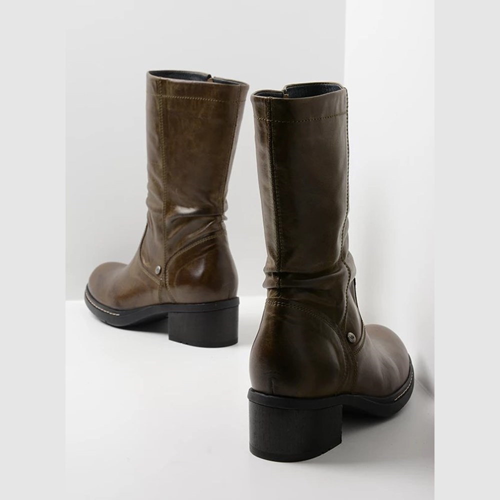 Green Wolky Edmonton Women's Mid Calf Boots | CPQE23865