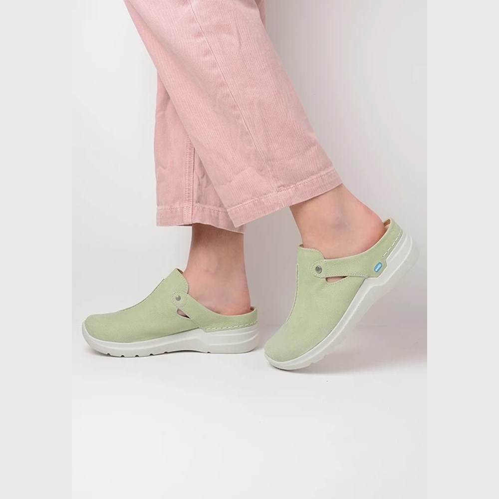 Green Wolky Holland Women's Clogs | MCXZ48326