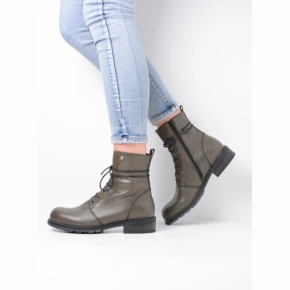 Green Wolky Murray Women's Mid Calf Boots | HZUB72851