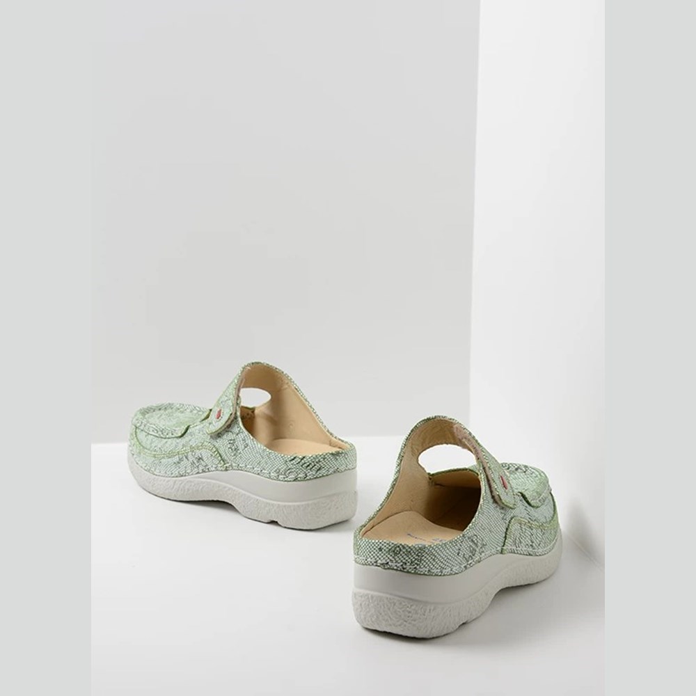 Green Wolky Roll Women's Slippers | TNIL58793