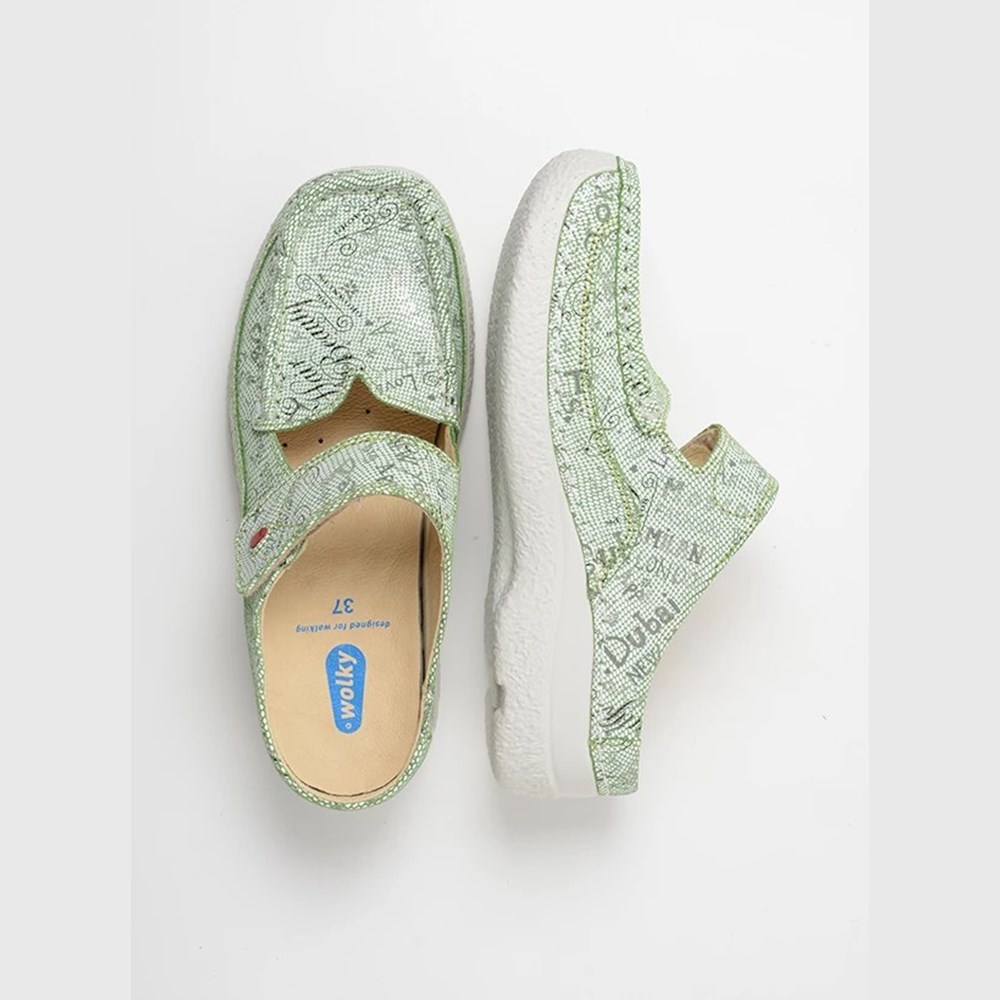 Green Wolky Roll Women's Slippers | TNIL58793