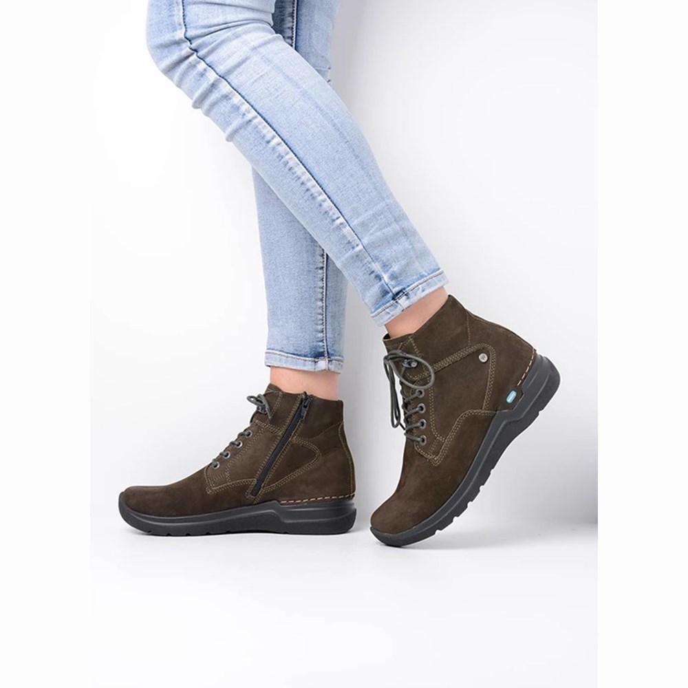 Green Wolky Whynot Hv Women's Lace Up Shoes | WESX30518