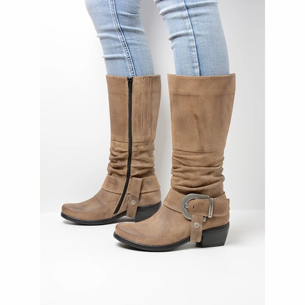 Grey Brown Wolky La Banda Women's High Boots | EKTS23804