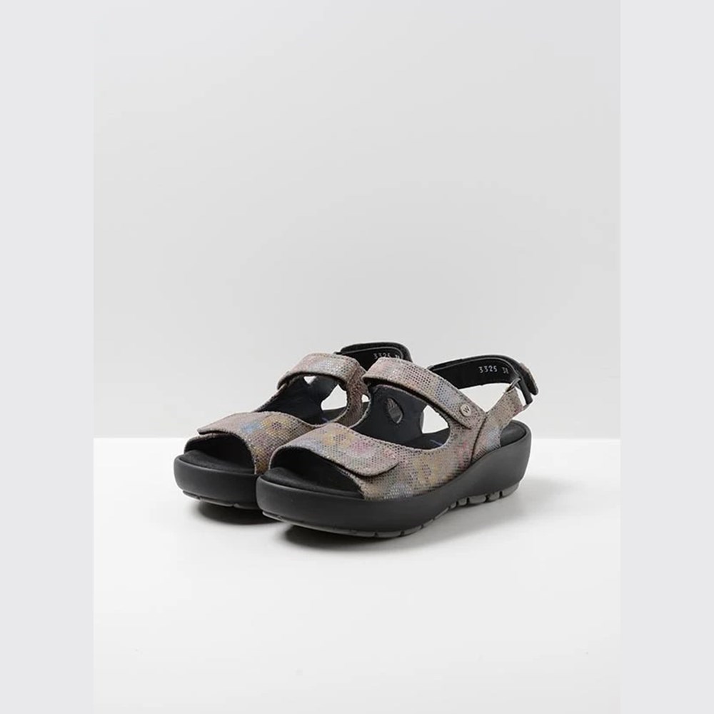 Grey Brown Wolky Rio Women's Sandals | HROY27698