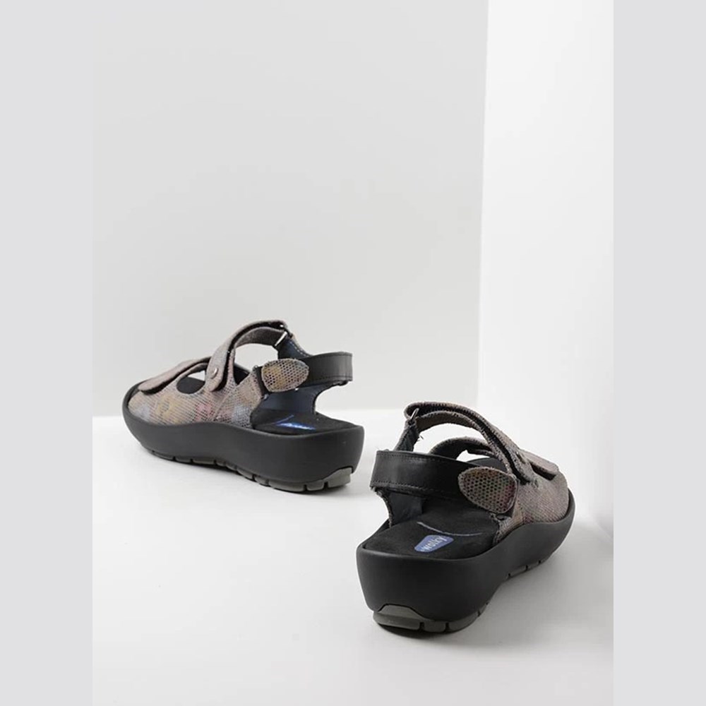 Grey Brown Wolky Rio Women's Sandals | HROY27698