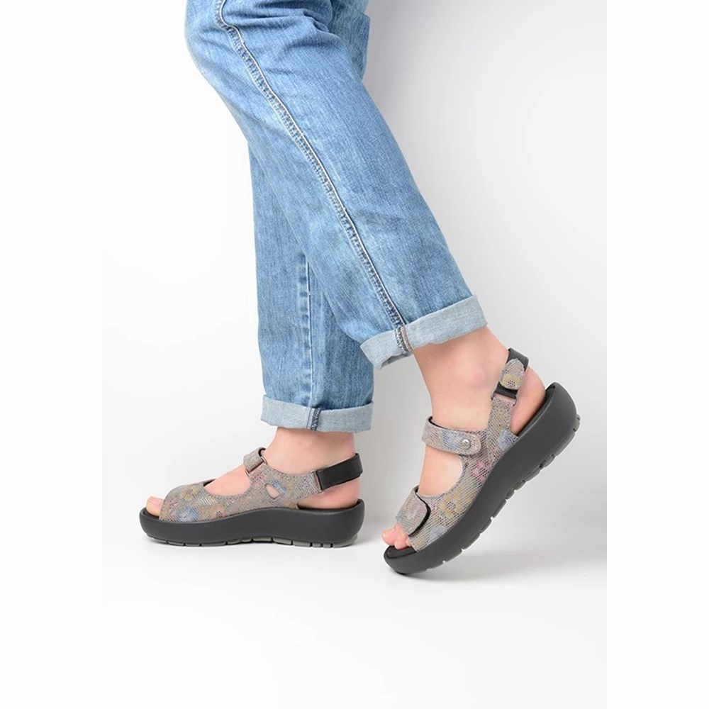 Grey Brown Wolky Rio Women's Sandals | HROY27698