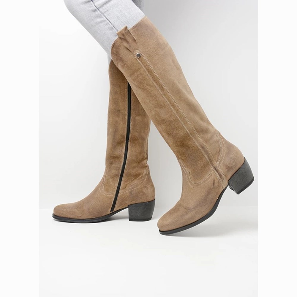 Grey Brown Wolky Sundown Women's High Boots | ODRE09516