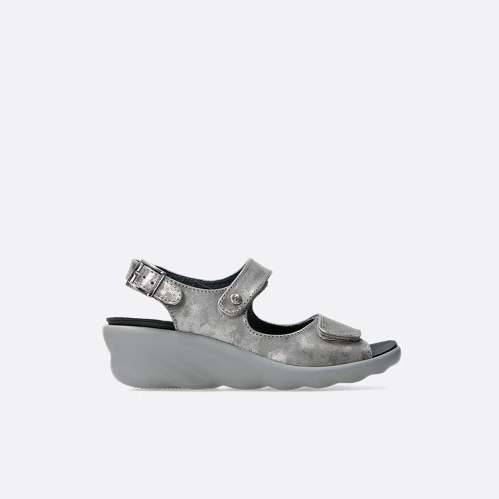 Grey / Silver Wolky Scala Women\'s Sandals | SMKZ42807