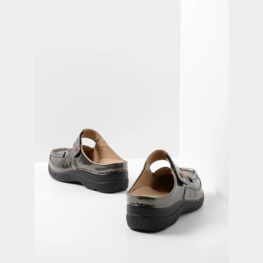 Grey Wolky Roll Vegan Women's Slippers | ETJU96813