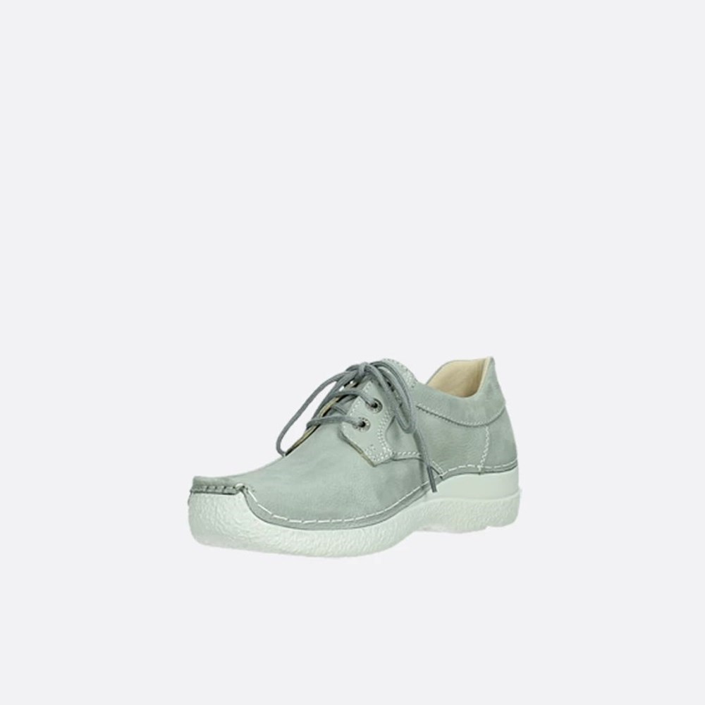 Grey Wolky Seamy Up Women's Lace Up Shoes | RKAF54239