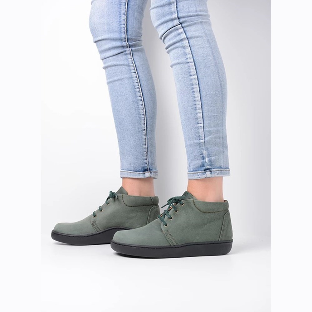 Olive Green Wolky Kansas Lady Xw Women's Lace Up Shoes | QABI59126