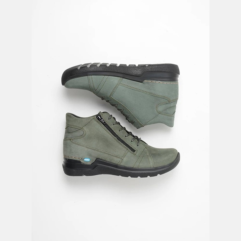 Olive Green Wolky Why Women's Walking Shoes | HXEY67890