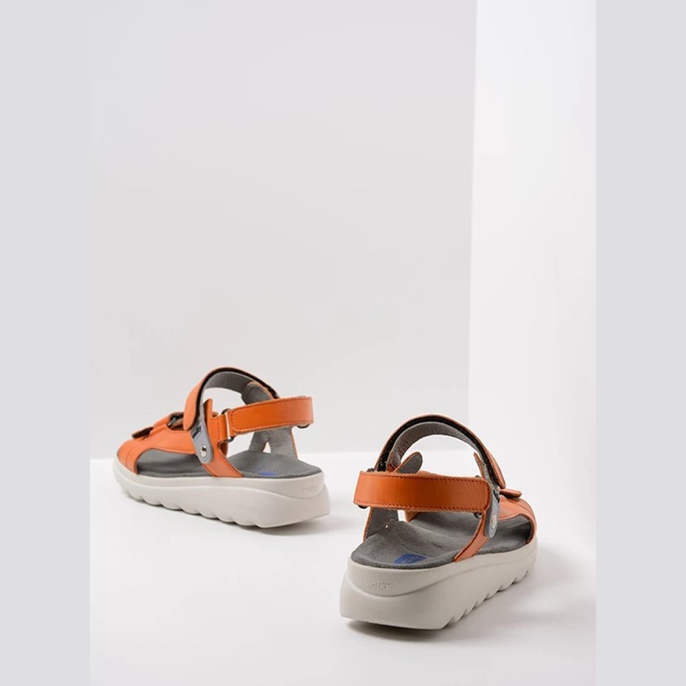 Orange Wolky Mile Women's Sandals | HJGV85261