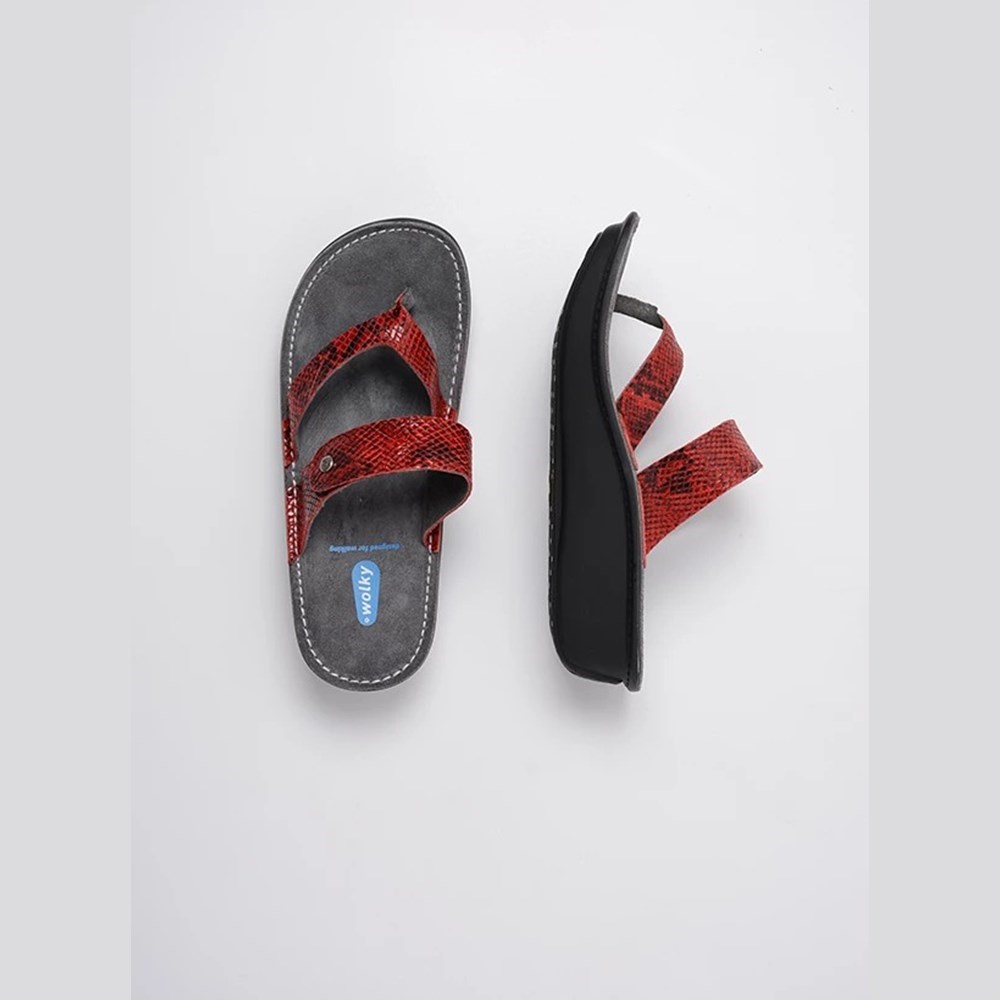 Red Snake Wolky Martinique Women's Sandals | EXDP96810