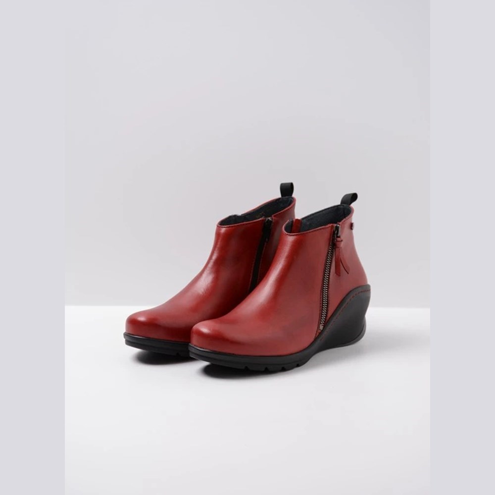 Red Wolky Anvik Women's Ankle Boots | GREW34265