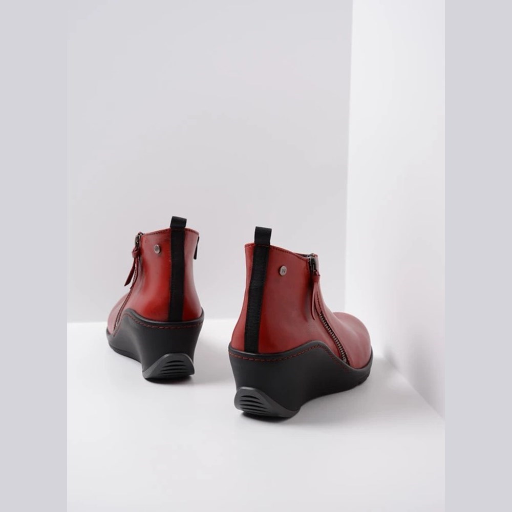 Red Wolky Anvik Women's Ankle Boots | GREW34265