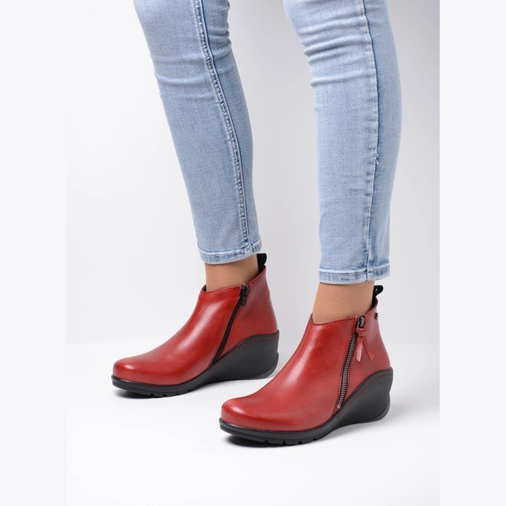 Red Wolky Anvik Women's Ankle Boots | GREW34265