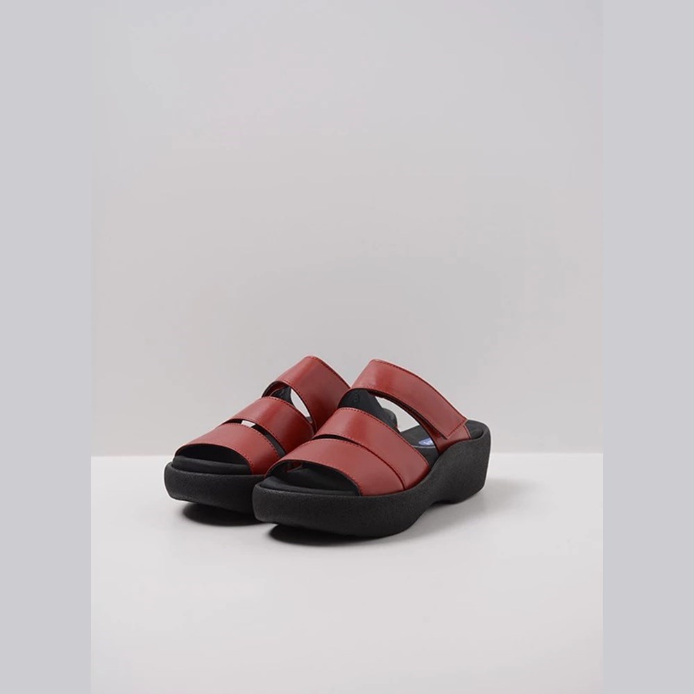 Red Wolky Aporia Women's Sandals | JHWS43965