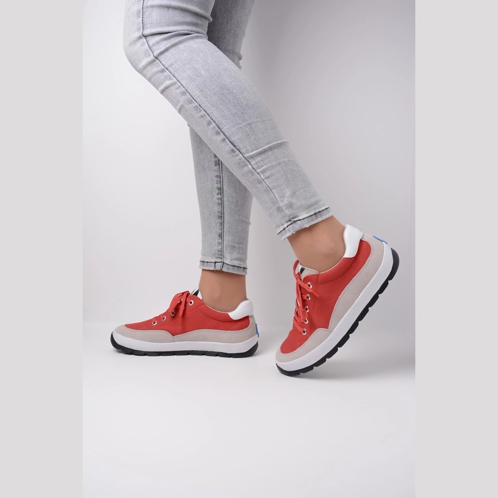 Red Wolky Babati Women's Sneakers | MTYA37810