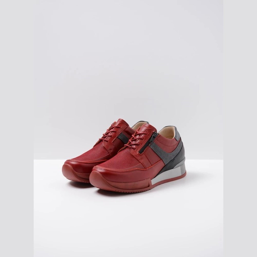 Red Wolky Banff Women's Walking Shoes | DIBZ14830