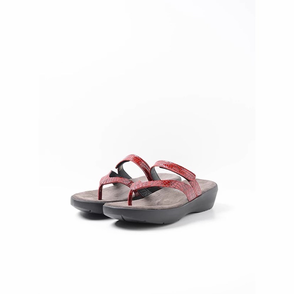 Red Wolky Bassa Women's Sandals | GKPS04753