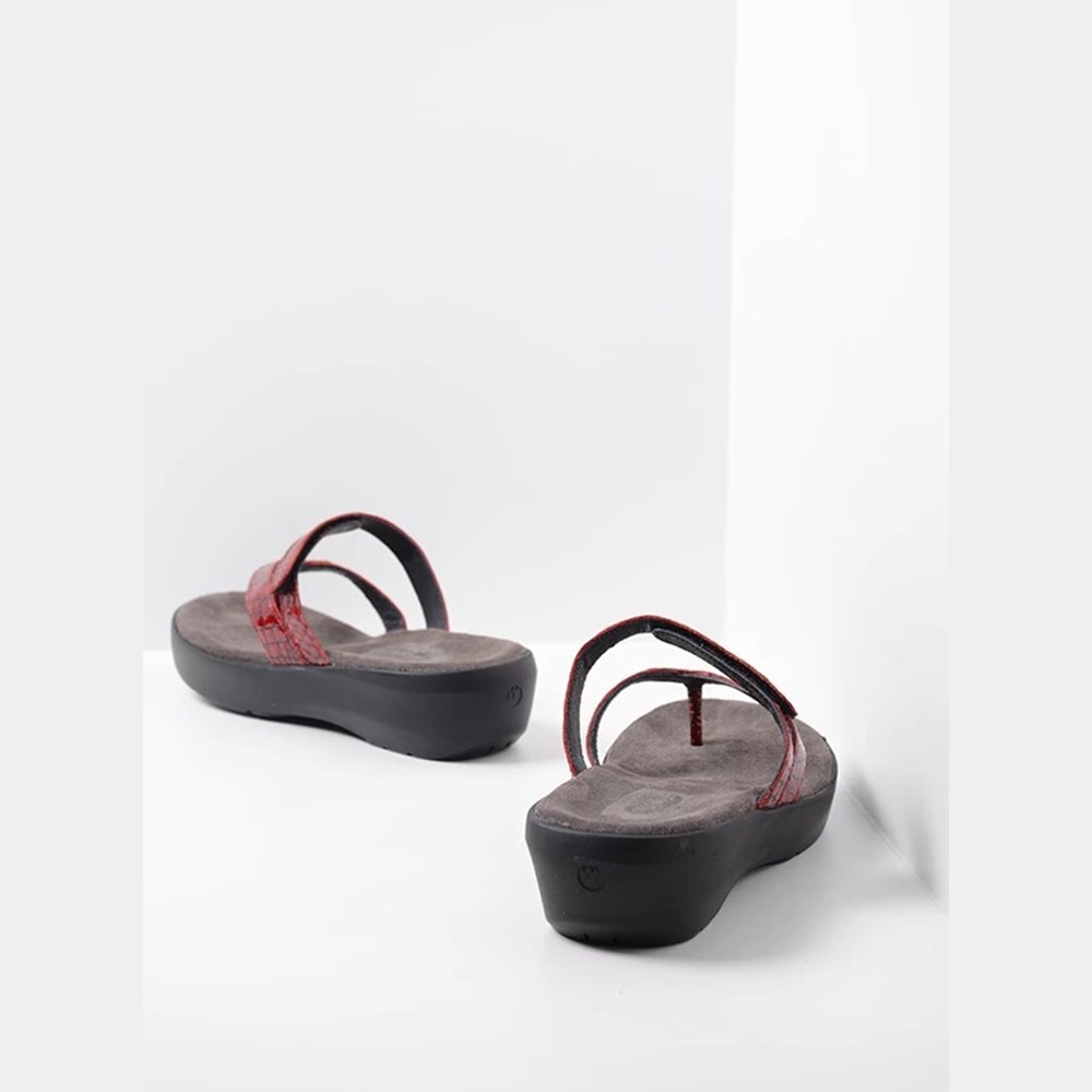 Red Wolky Bassa Women's Sandals | GKPS04753