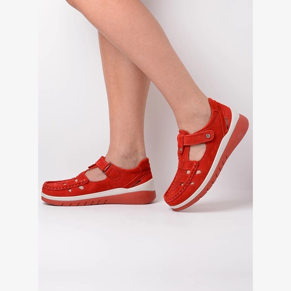 Red Wolky Byte Women's Mary Janes Shoes | OKNR85937