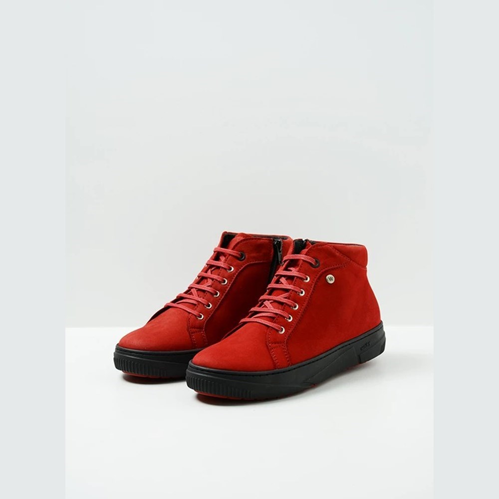 Red Wolky Compass Women's Sneakers | JKQD64829