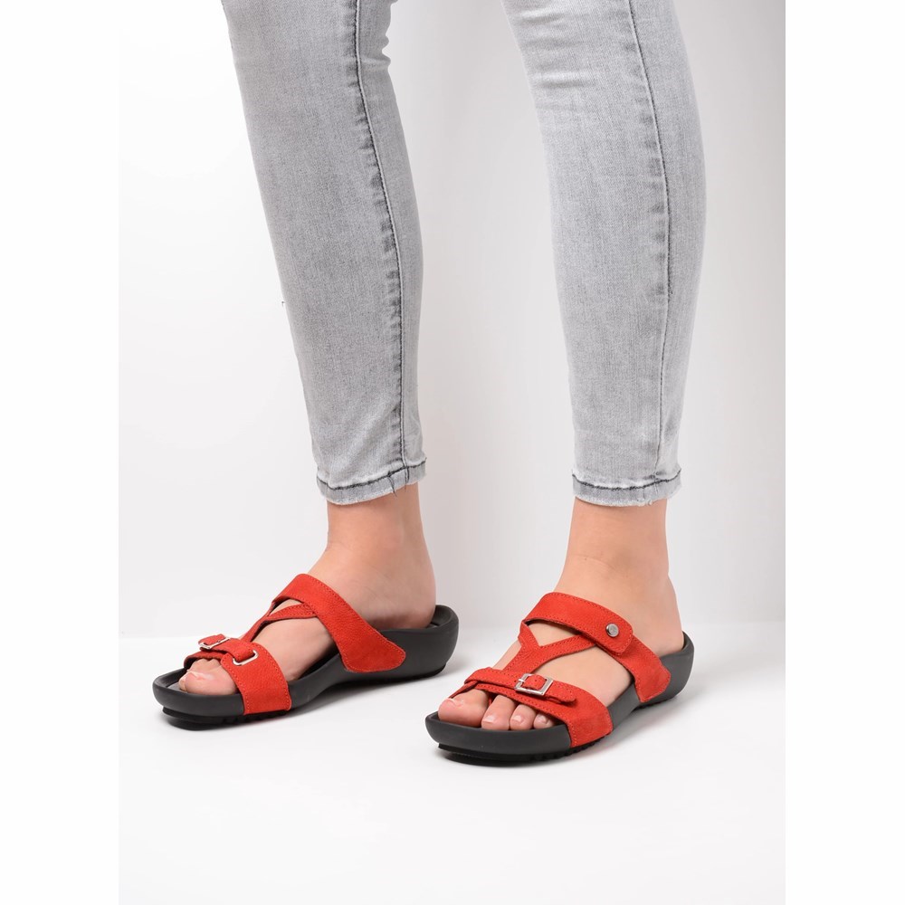 Red Wolky Connor Women's Sandals | DQFS31568