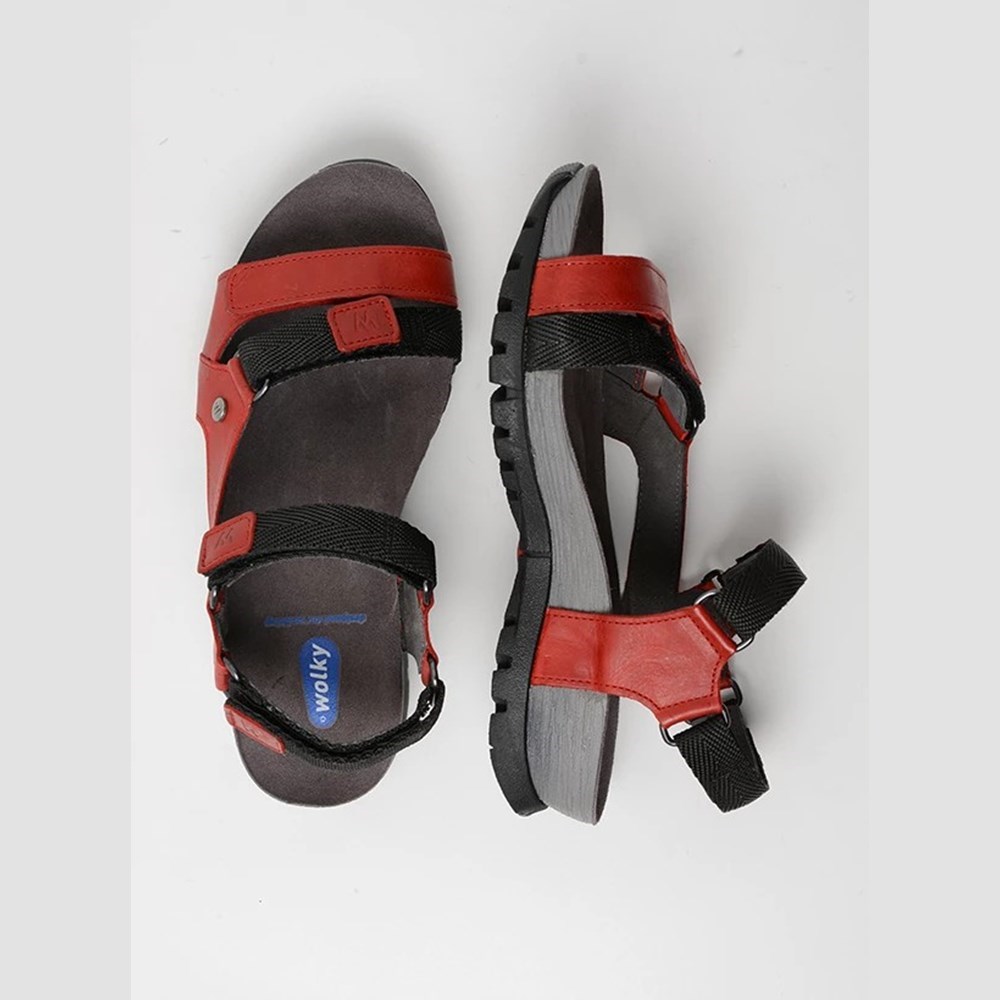 Red Wolky Cradle Women's Sandals | IGTD62314