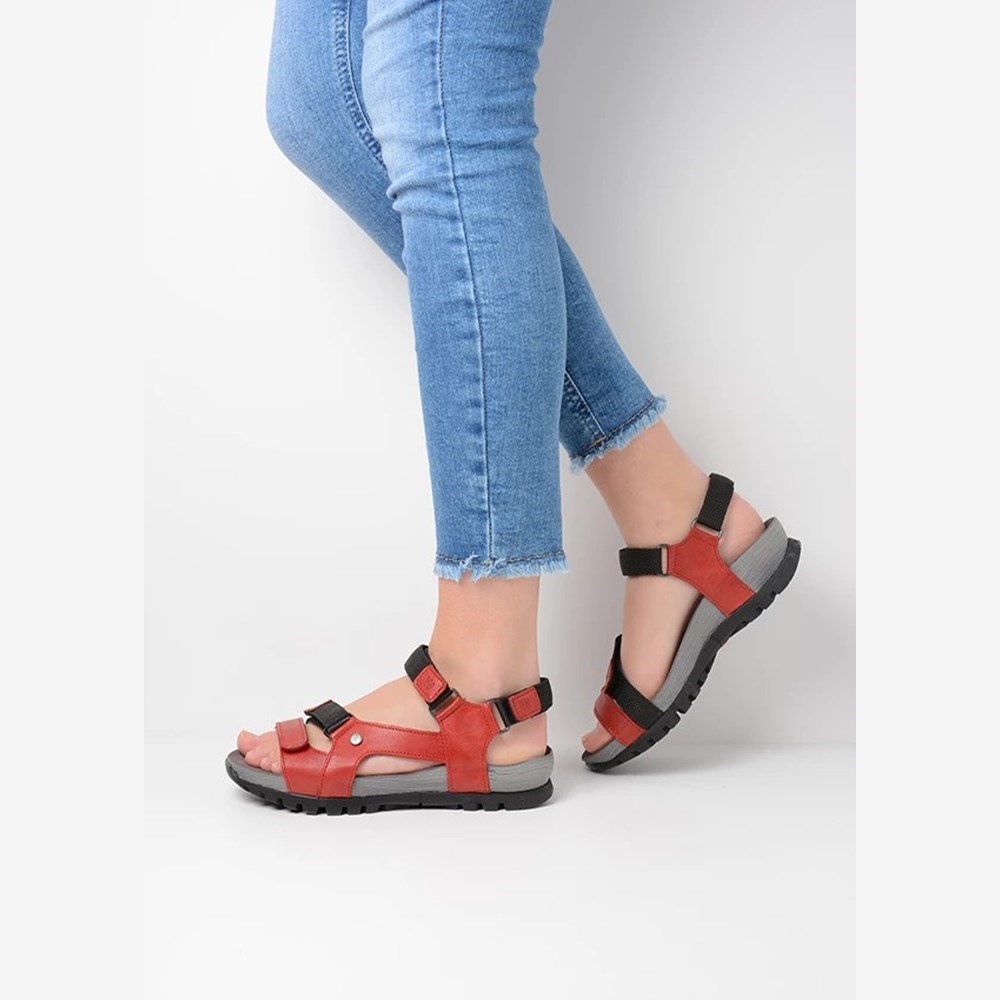 Red Wolky Cradle Women's Sandals | IGTD62314