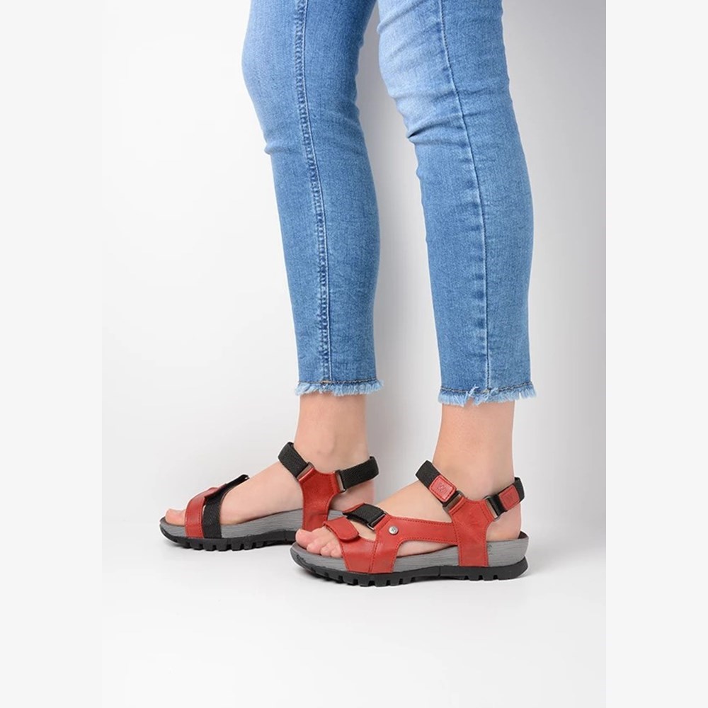 Red Wolky Cradle Women's Sandals | IGTD62314