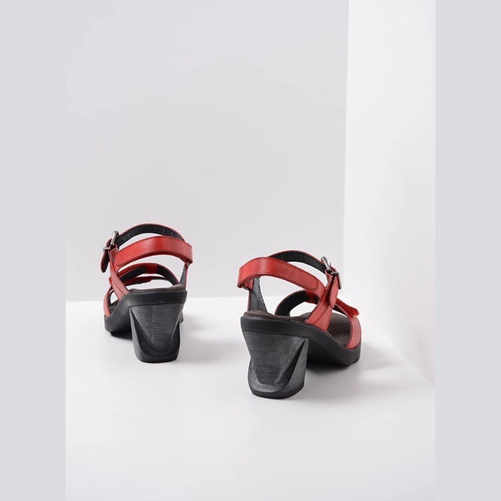 Red Wolky Cross Women's Sandals | WCGZ75410