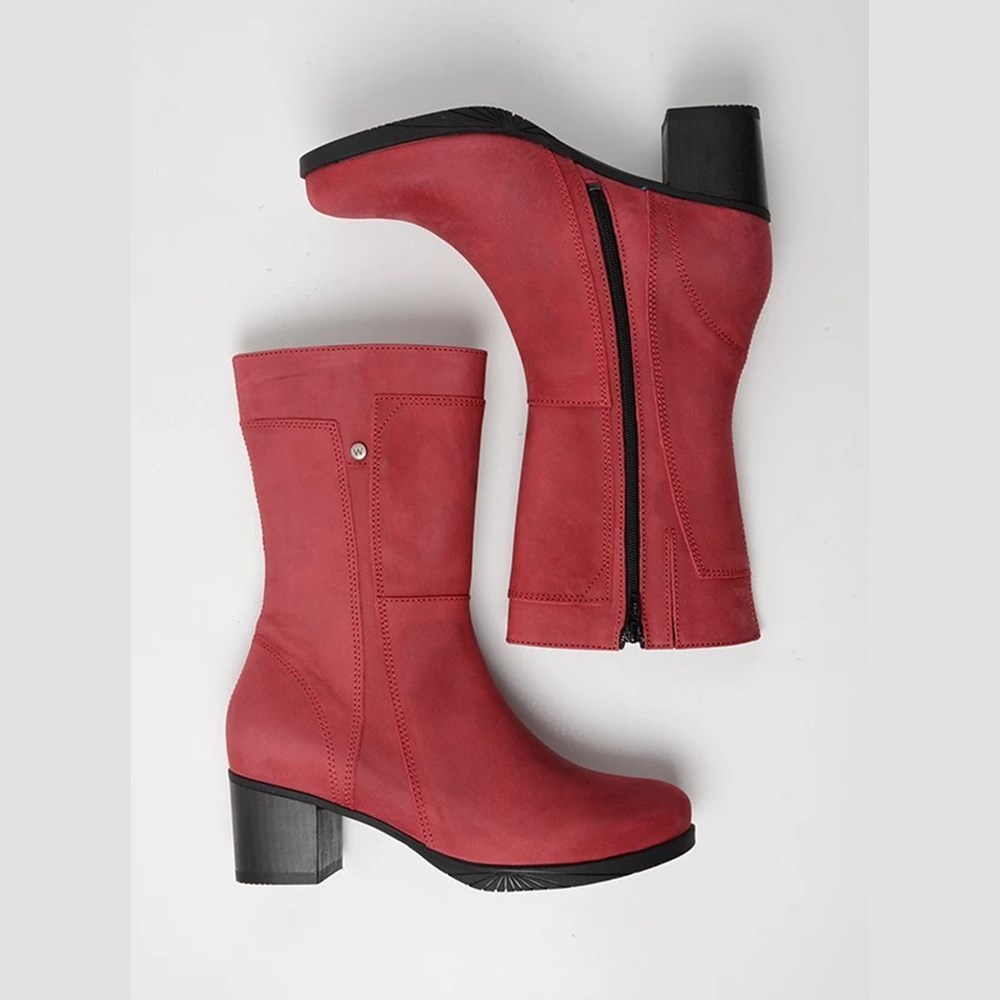 Red Wolky Donna Women's Mid Calf Boots | NJQW10436