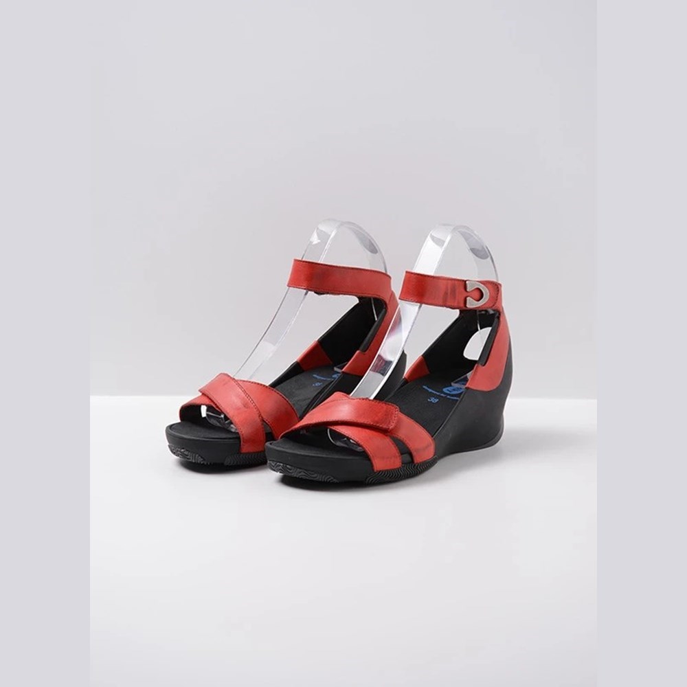 Red Wolky Era Women's Sandals | BHXW90581