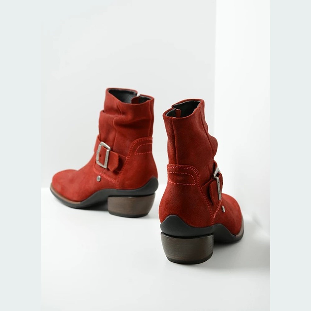 Red Wolky Guadalajara Women's Ankle Boots | DKVC87132