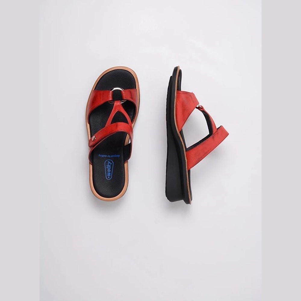 Red Wolky Isa Women's Sandals | YTJH15709