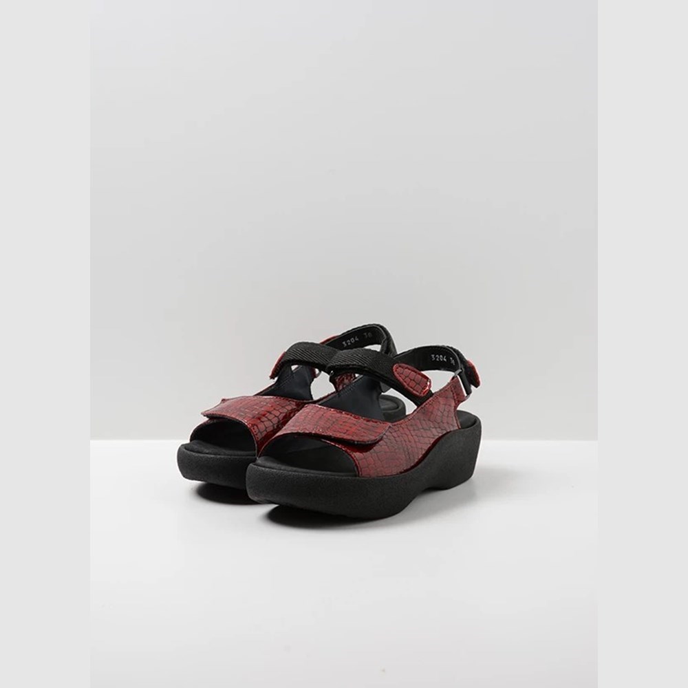 Red Wolky Jewel Women's Sandals | LANE46175