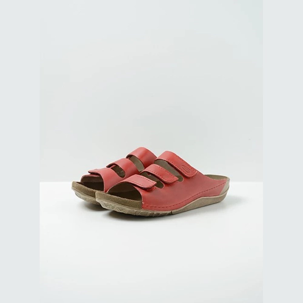 Red Wolky Nomad Women's Sandals | QOYB95326