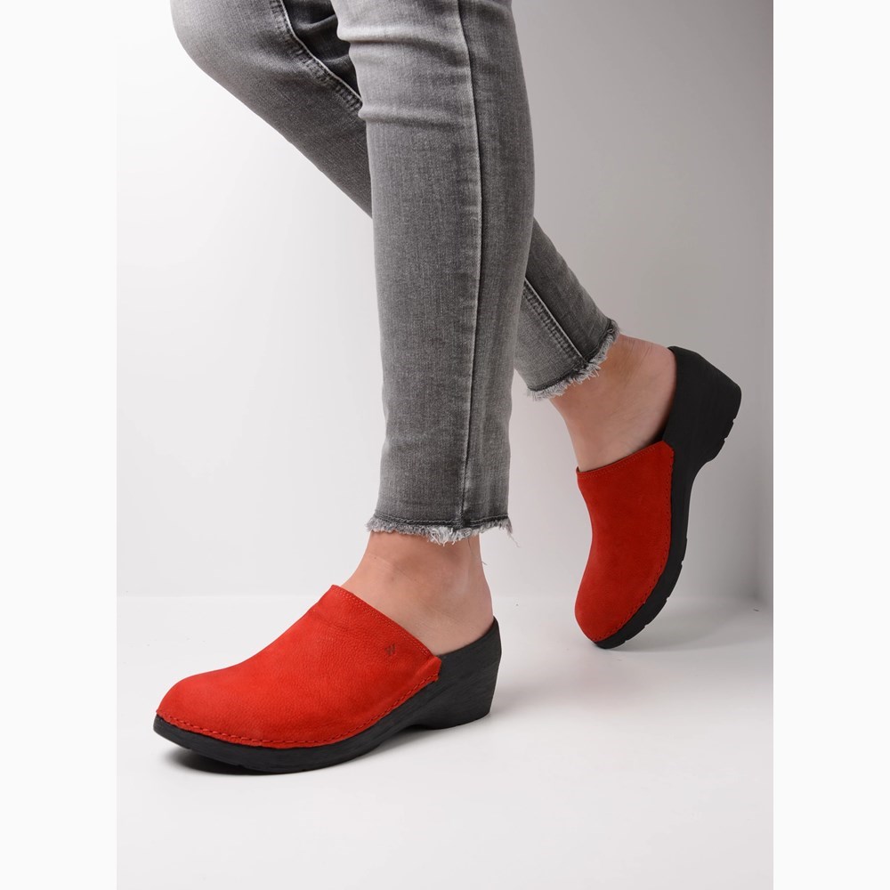 Red Wolky Pro-clog Women's Clogs | QYVJ14203