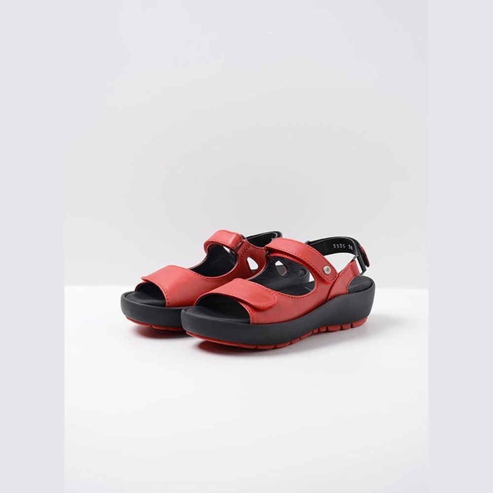 Red Wolky Rio Women's Sandals | KPAR89643