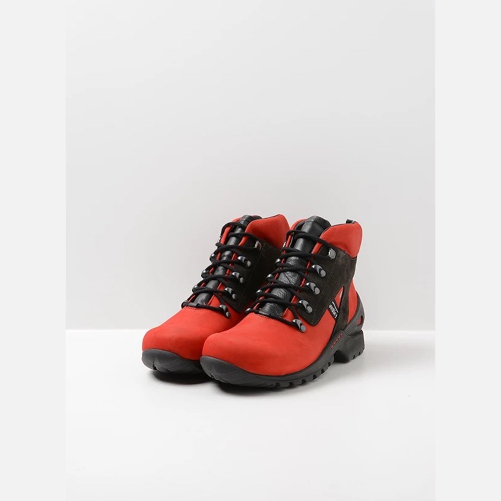 Red Wolky Traction Wp Women's Lace Up Shoes | ITRJ74935