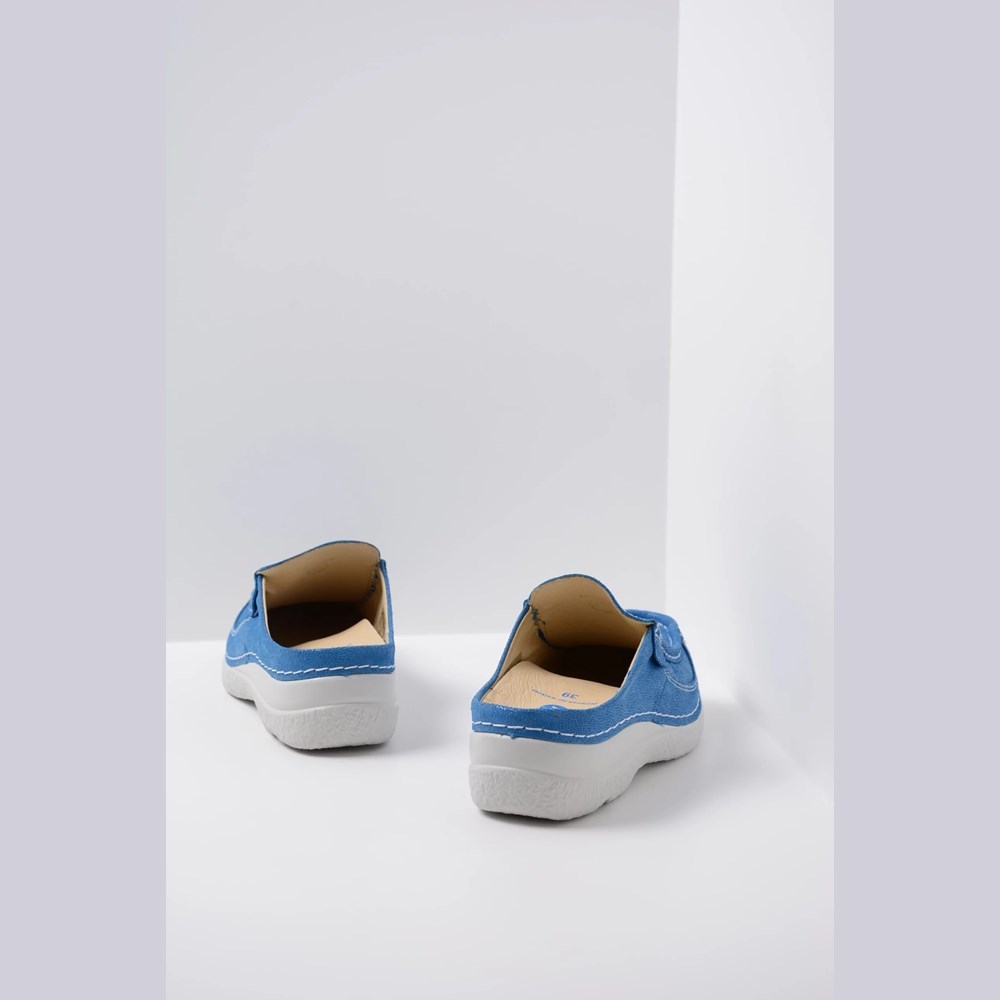 Royal Blue Wolky Roll Women's Slides | FWLB49673