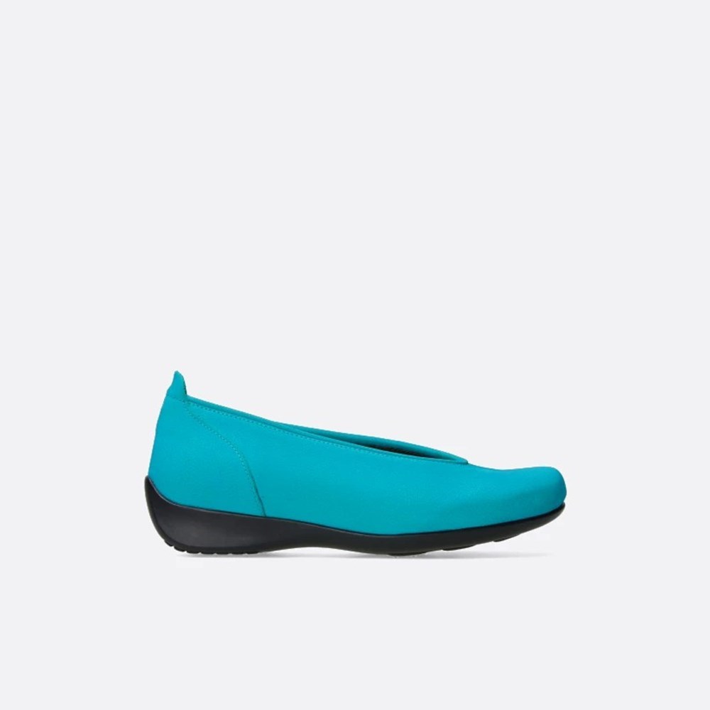 Turquoise Wolky Ballet Women\'s Slip On Shoes | SEMI82543