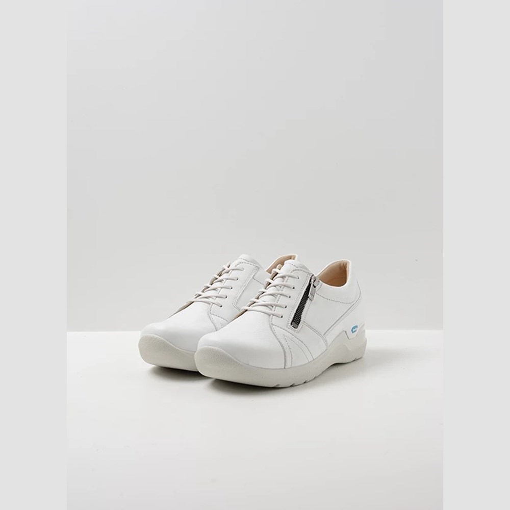 White Wolky Feltwell Women's Lace Up Shoes | LWCP58301